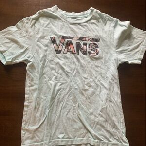 Turquoise vans tee kids